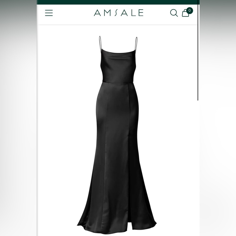 Amsale Chloe Black Maxi Gown